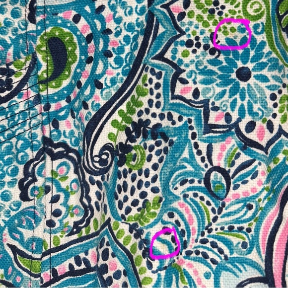 Lilly Pulitzer Melanie Pencil Knee-Length Skirt Blue Floral Peacock Women’s 6 - Picture 5 of 6